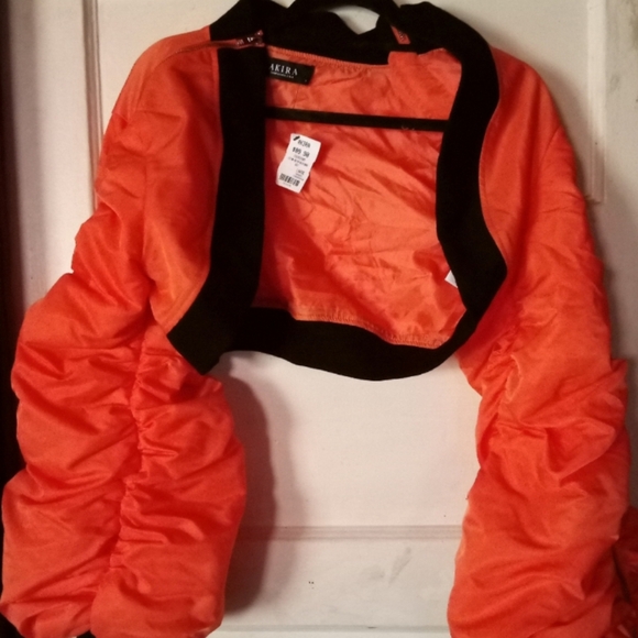 AKIRA SCOTLAND YARD CROP BOLERO BOMBER **NWT** - Picture 6 of 6